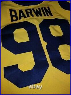 2017 Connor Barwin Game Issued Los Angeles Rams Color Rush Jersey