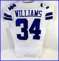 2017 Dallas Cowboys Ryan Williams #34 Game Issued White Jersey 40 DP15512