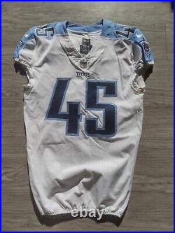 2017 Game Issued Nike Tennessee Titans Jalston Fowler White Road Jersey Size 42