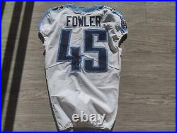 2017 Game Issued Nike Tennessee Titans Jalston Fowler White Road Jersey Size 42