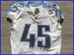 2017 Game Issued Nike Tennessee Titans Jalston Fowler White Road Jersey Size 42