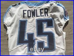 2017 Game Issued Nike Tennessee Titans Jalston Fowler White Road Jersey Size 42