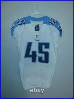 2017 Game Issued Nike Tennessee Titans Jalston Fowler White Road Jersey Size 42