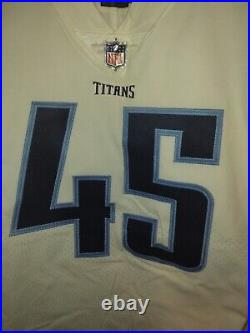 2017 Game Issued Nike Tennessee Titans Jalston Fowler White Road Jersey Size 42