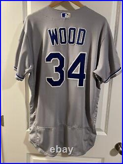 2017 KC Kansas City Royals Travis Wood game worn team issued jersey ACE30 Sz 46