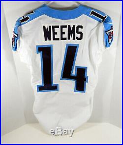 2017 Tennessee Titans Eric Weems #14 Game Issued White Jersey