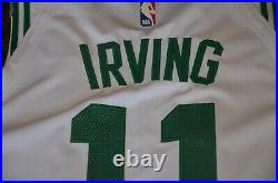 2018-19 Kyrie Irving Game Worn issued Boston Celtics White Home Jersey NBA mic 2