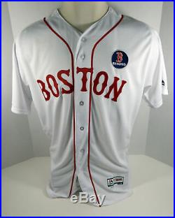 2018 Boston Red Sox Bobby Poyner #66 Game Issued White Patriots Day Jersey