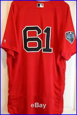 2018 Boston Red Sox Game Issued Un Used World Series Red Alternate Home Jersey