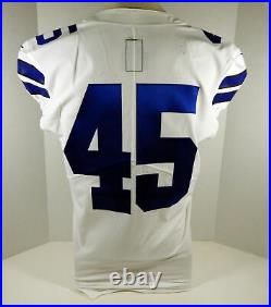 2018 Dallas Cowboys #45 Game Issued White Jersey DP09336