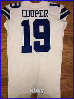 2018 Dallas Cowboys Amari Cooper Game Issued Used White Home Jersey