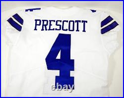 2018 Dallas Cowboys Dak Prescott #4 Game Issued White Jersey DP07927