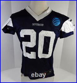 2018 Dallas Cowboys Tony Pollard #20 Game Issued Navy Practice Jersey 46 620