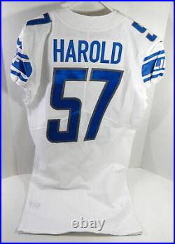 2018 Detroit Lions Eli Harold #57 Game Issued White Jersey 42 DP64652