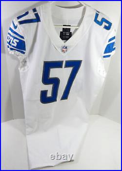 2018 Detroit Lions Eli Harold #57 Game Issued White Jersey 42 DP64652