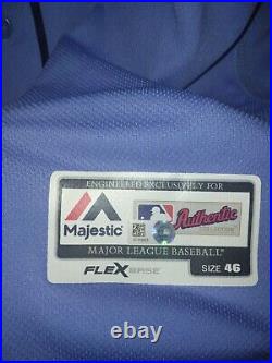 2018 Game Issued Worn Majestic Tampa Bay Rays Adeiny Hechavarría Jersey 20 Patch