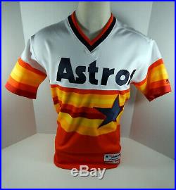 2018 Houston Astros Blank Game Issued White Rainbow Jersey 44