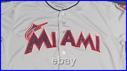 2018 Miami Marlins July 4th Game Issued Used Worn Blank MLB Baseball Jersey
