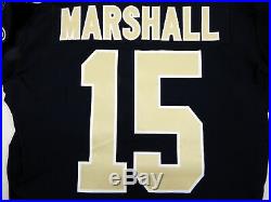 2018 New Orleans Saints Brandon Marshall #15 Game Issued Black Jersey Benson