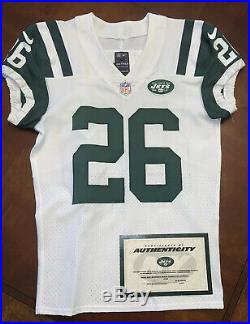 2018 New York Jets Nike Authentic Away Game Used Issued Jersey Marcus Maye
