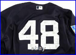 2018 New York Yankees Tommy Kahnle #48 Game Issued P Used Navy Jersey ST P 48 2