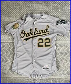 2018 Oakland A's Road Grey Jersey Ramon Laureano TEAM ISSUED 50th Anniv