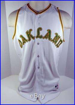 2018 Oakland Athletics A's #37 Game Issued White TBTC Flannel Jersey