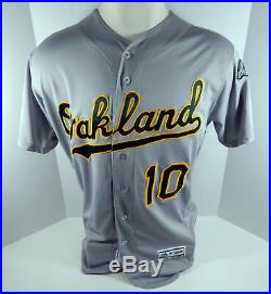 2018 Oakland Athletics A's Marcus Semien #10 Game Issued Grey Jersey 50th Patch
