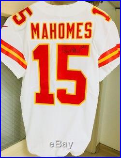 2018 Patrick Mahomes Autographed Game Issued Worn Jersey Chiefs NFL Auto 1/1
