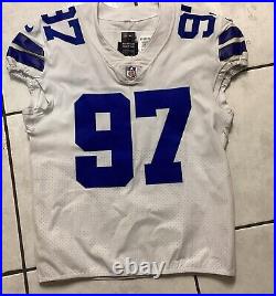 2018, Used In 2020 Cowboys Game Used/Issued Home Jersey (Ron'Dell Carter) No. 97