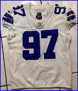 2018, Used In 2020 Cowboys Game Used/Issued Home Jersey (Ron'Dell Carter) No. 97