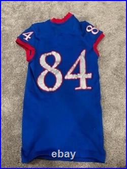 2019-21 Kansas Jayhawks Game Used Issued NCAA ADIDAS Football Jersey Size Large