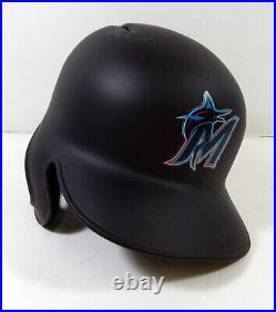 2019-21 Miami Marlins Game Issued Black Helmet 7.625 DP17938