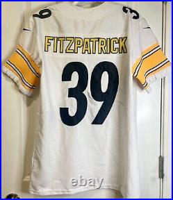 2019 #39 Fitzpatrick Pittsburgh Steelers On Field Road Game Issued Jersey Medium