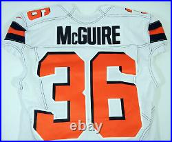 2019 Cleveland Browns Elijah McGuire #36 Game Issued White Jersey 100 NFL P 1