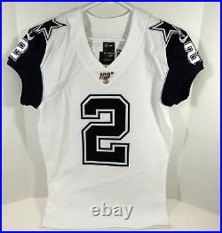 2019 Dallas Cowboys Brett Maher #2 Game Issued White Jersey Color Rush 100 P 8