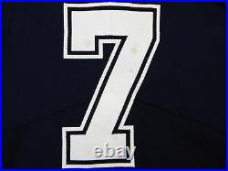 2019 Dallas Cowboys Cooper Rush #7 Game Issued Navy Jersey EST 1960 Patch 528