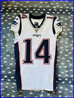 2019 New England Patriots Braxton Berrios Game Issued / Worn Nike Jersey COA