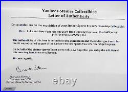 2019 New York Yankees Luke Voit #45 Game Issued Grey Jersey 150 Patch Black