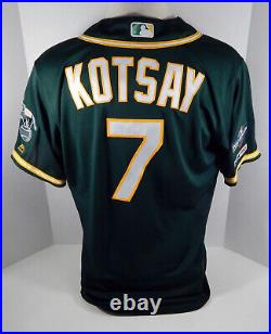 2019 Oakland A's Athletics Mark Kotsay #7 Game Issued Green Jersey 150 & PS P 19