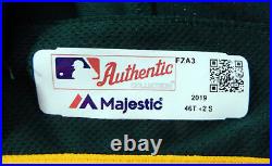 2019 Oakland A's Athletics Mark Kotsay #7 Game Issued Green Jersey 150 & PS P 19