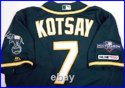 2019 Oakland A's Athletics Mark Kotsay #7 Game Issued Green Jersey 150 & PS P 19