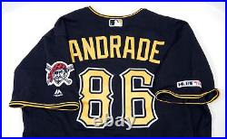 2019 Pittsburgh Pirates Heberto Andrade #86 Game Issued Ps Used Black Jersey 150