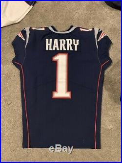 2019 Team Game Issued Worn NKeal Harry Patriots Rookie Premiere Jersey NFL100