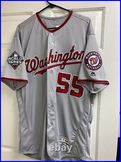 2019 world series Washington Nationals team issued game worn used jersey MLB aut