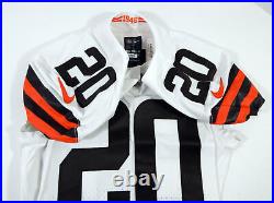 2020 Cleveland Browns Tavierre Thomas #20 Game Issued White Jersey 38 DP23441