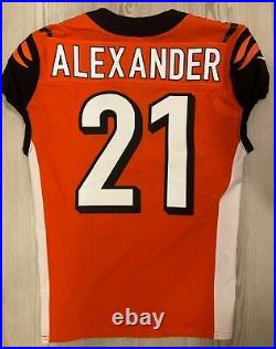 2020 Mackensie Alexander Game Issued Used Cincinnati Bengals Jersey Vikings NFL
