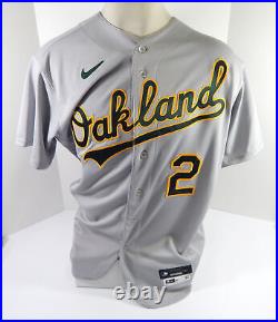 2020 Oakland Athletics Khris Davis #2 Game Issued Grey Jersey 46 DP48640