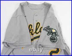 2020 Oakland Athletics Khris Davis #2 Game Issued Grey Jersey 46 DP48640