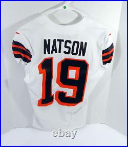 2021 Cleveland Browns JoJo Natson #19 Game Issued White Jersey 1946 P 75 Anv S 8